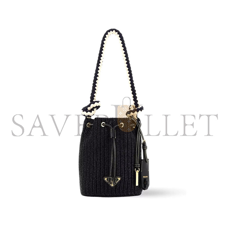 PRADA CROCHET MINI BUCKET BAG 1BE068 (19.5*15.5*10cm)